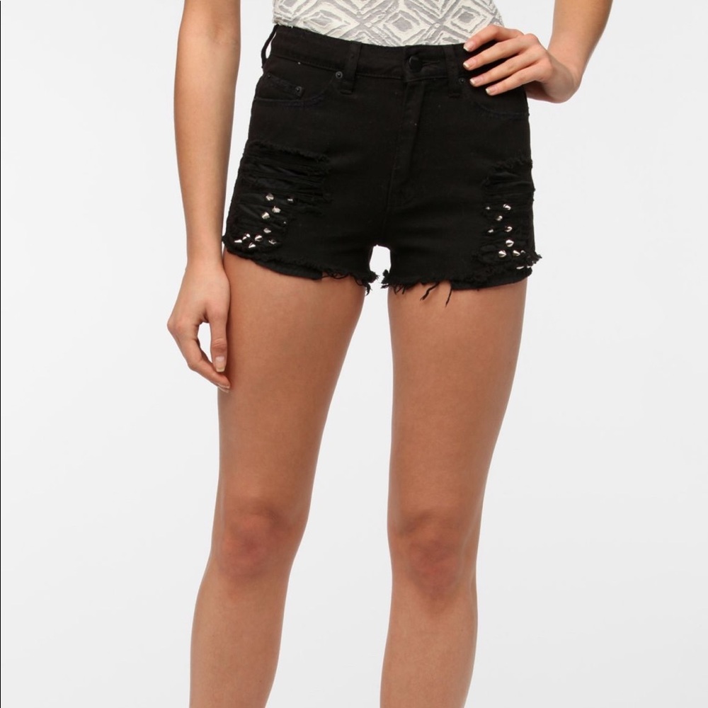 Womens used BDG High-rise denim cutoff shorts from UrbanOutfitters